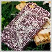浅紫色手绘字水钻适用于iphone，5s1314promax华为背壳手机壳