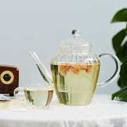 那些时光 欧式玻璃花茶壶 韩式花茶杯套装 耐热茶壶泡茶茶具过滤