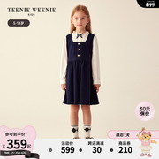 TeenieWeenie Kids小熊童装女童23年款秋季英伦风假两件连衣裙