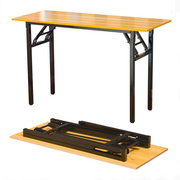 汉蜂折叠桌家用电脑桌办公室培训学习桌休闲长条桌子折叠书桌弹簧