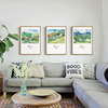 上品印画 梵高奥弗18幅 简约现代组合田园客厅沙发背景墙装饰画