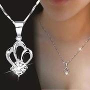 银饰品一颗珍珠母贝项链，装饰锁骨链，女单颗吊坠简约