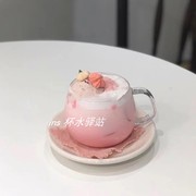 ins网红咖啡杯韩风可爱牛奶，杯奶昔杯抹茶甜品，杯拿铁杯耐热玻璃杯