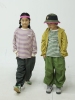 crossbun秋季儿童日系韩系全棉横条，条纹运亲子，基础长袖t恤2色