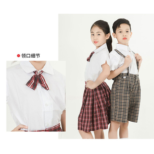 深圳小学生女装教育局指定面料校园达人校服夏装礼服套装衬衣裙子