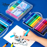 迪士尼水彩笔套装12色宝宝涂鸦初学者安全可水洗，手绘24色36色幼儿园，儿童小学生用绘画画笔冰雪艾莎美术用品