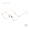 voss眼镜圆形透明纯钛超轻无螺丝日系近视镜架，现代复古系列v3502