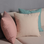 s228纯棉抱枕靠垫纯色，抱枕套不含芯简约全棉，正方形沙发宿舍靠枕