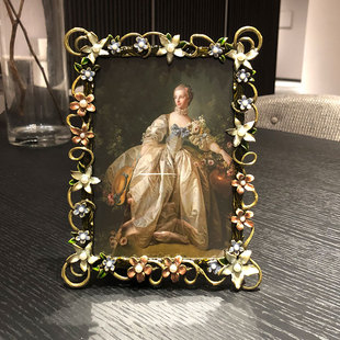 青檬欧式金属6寸7寸相框，创意个性婚纱照桌面摆台装饰画带打印照片
