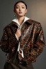 普氏公园RS小众设计感豹纹真实感毛流复古皮衣短外套女廓形夹克