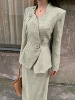 「青果」中式盘花浅绿色外套半身裙通勤高级设计感春夏西装套装女