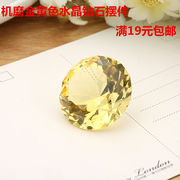 金黄水晶钻石摆件手机眼镜珠宝柜台装饰品创意婚庆玻璃工艺品礼物