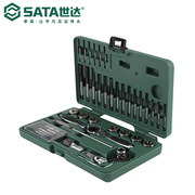 SATA/世达工具40件组套高速钢50451粗牙丝锥板牙手用丝锥丝攻套装