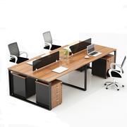 定制职员办公桌简约现代风，办公屏风工位246人位组合工位卡座电脑
