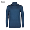 XEE商场同款 男士冬季藏青色羊绒毛衣可翻高领商务休闲保暖羊毛衫