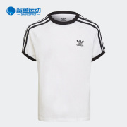 adidas阿迪达斯夏季三叶草大童圆领运动短袖t恤hk0265