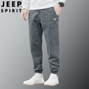 jeepspirit春秋季多口袋，纯棉工装男士，运动休闲长裤子tr7442