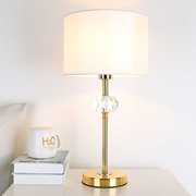 欧式水晶台灯卧室床头现代轻奢大气创意浪漫温馨金色高档台灯