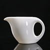 中式大号陶瓷纯色公道杯羊脂玉带把防烫茶海加厚不烫手茶水分离器