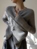 春季灰色针织开衫外套女秋冬高级感毛衣内搭打底独特别致长袖上衣