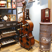 140厘米大型欧式提琴红酒柜落地红酒架展示收纳架客厅酒庄装饰品