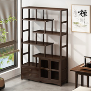 博古架实木中式茶柜置物架茶叶，架展示柜现代简约摆件装饰品博物架