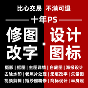 ps专业P图改字无痕修图在线图片处理PDF去水印精修老照片LOGO设计