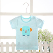 宝宝短袖t恤婴儿夏季竹纤维，半袖上衣男女，儿童空调衫卡通薄款睡衣
