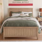 出口实木实木床小户型主卧室，双人床1.8米美式大床简约复古床
