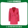 香港直邮msgm女士桃红色，弹力羊毛西装外套