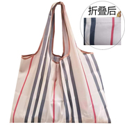 日韩卡通格子购物环保袋可折叠条纹，买菜包加大号，超市尼龙袋手提袋