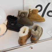 儿童雪地靴2023冬季男童，加厚棉鞋女童，加绒大棉鞋童鞋保暖短靴