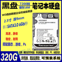 WD/西部数据 黑盘企业级黑盘 2.5寸7200转320G/500笔记本电脑硬盘