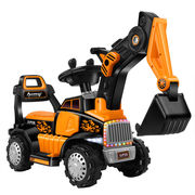 潮流儿童玩具电动挖掘机工程车男孩玩具车可坐可骑勾机挖土机