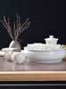 盖碗瓷茶具套装家用简约德化白瓷玉瓷瓷器，茶艺功夫茶茶盘一套