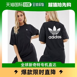 韩国直邮Adidas 连衣裙 Adidas LUNA 大商标 宽松版型 短袖T恤