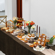 婚礼甜品台原木色蛋糕架组合开业茶歇点心架套装复古木制蛋糕盘
