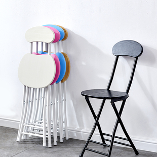 折叠椅子凳子靠背椅便携家用餐椅，现代简约时尚创意圆凳椅子电脑椅