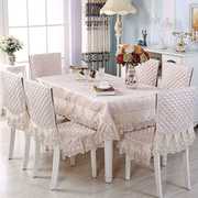 桌椅套布艺套装棉麻，椅子套欧式家用餐桌，椅子套罩餐桌布椅套椅垫
