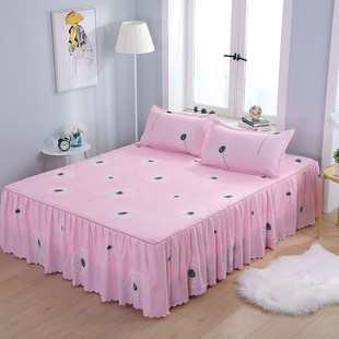 磨毛床裙单件床盖 纯色席梦思床罩床套韩式床笠床单1米1.5/2.0米