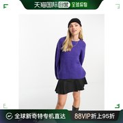 香港直邮潮奢 monki 女士Monki 针织圆领亮紫色毛衣