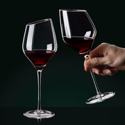 红酒杯轻奢家用勃艮第高脚杯，大肚斜口水晶玻璃精致葡萄酒杯子套装