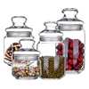 乐美雅储物罐密封罐玻璃茶叶奶粉罐透明干果玻璃罐果酱玻璃瓶套装