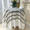 法式立体刺绣蕾丝桌布餐桌布，高级感台布茶几用桌布圆桌长方