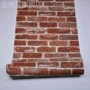 5d立体中式砖块凹凸仿真砖纹墙纸复古时尚，店铺餐厅砖头防水壁纸