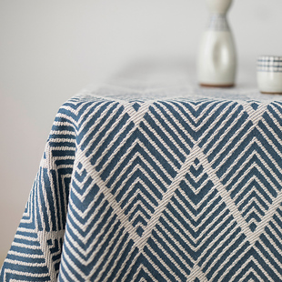 桌布轻奢高级感北欧风布艺，棉麻长方形餐桌桌布定制盖布茶几台布