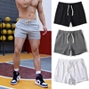 男士三分裤夏季跑步篮球健身运动短裤，韩版青年透气修身纯色3分裤
