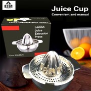 不锈钢柠檬榨汁器手动水果，橙子压汁器便携式榨橙器，迷你橙子榨汁杯