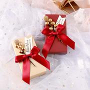 2022结婚庆婚礼喜糖盒子铁盒个性糖果盒包装盒子创意圆形金色欧式