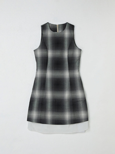 ZUKIZUKI黑白格子背心连衣裙 - Black and white checkered dress